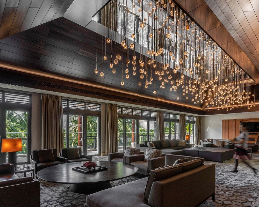 Sofa keratan modular lobi hotel